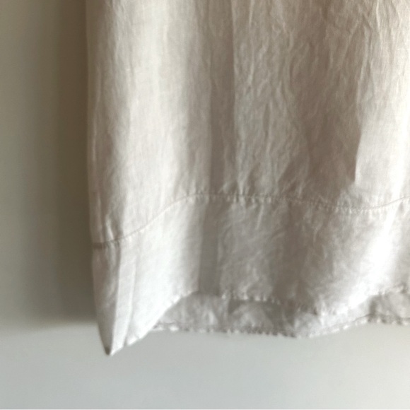 Rosemarine Lagenlook Natural Taupe 100% Linen Sheath Dress Women's Large - Picture 11 of 14